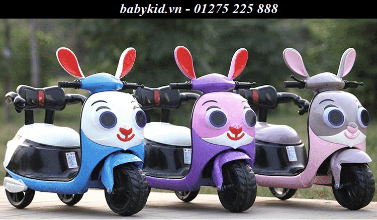 Xe máy điện trẻ em Thỏ HLM - 9988 cute ngộ nghĩnh