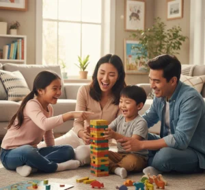 đồ chơi gắn kết gia đình và anh chị em cho bé